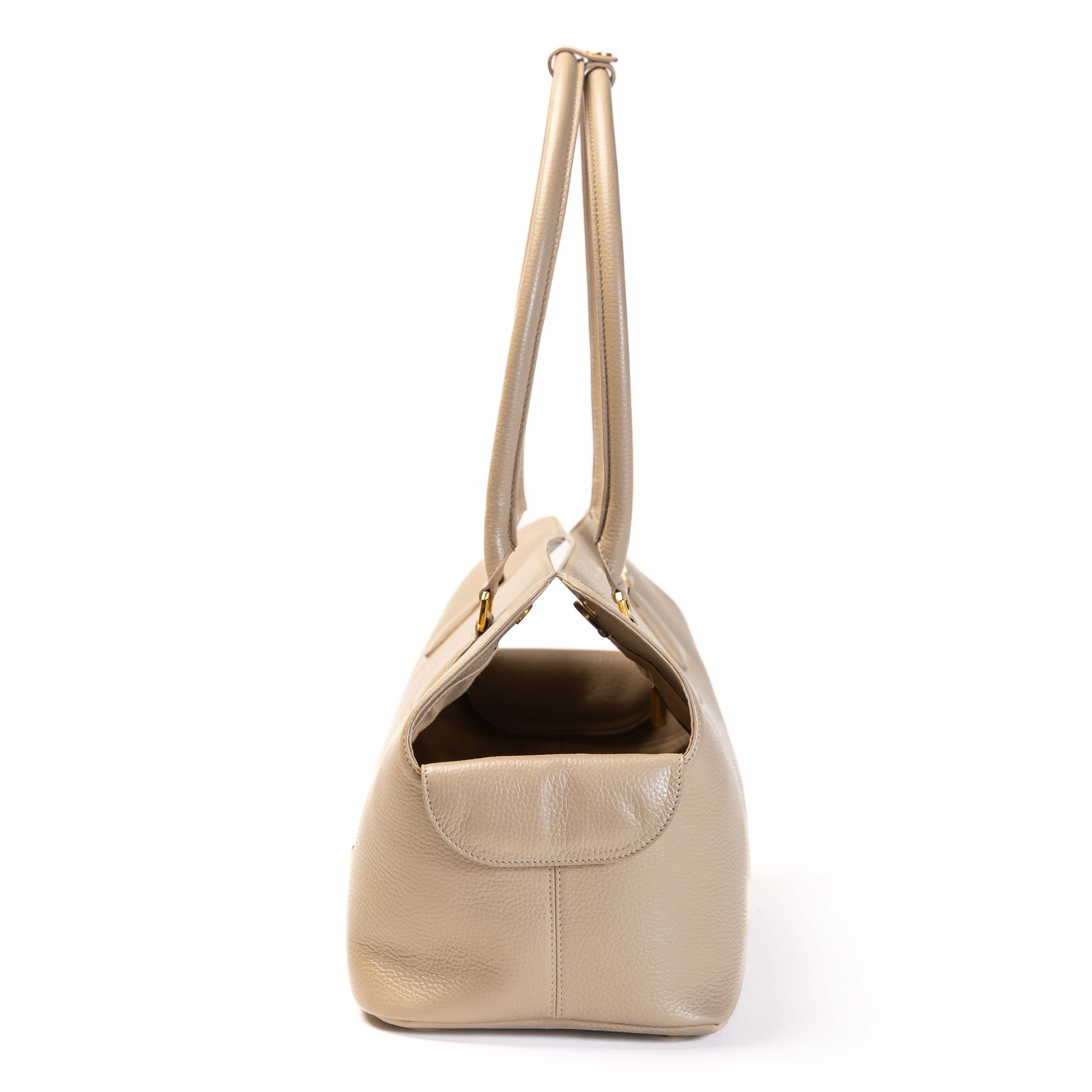 ARIA Luxury Dog Bag BEIGE - vista posteriore - Andrea Coppari Milano